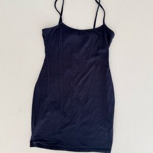Basic Blue Spaghetti Strap Mini Dress